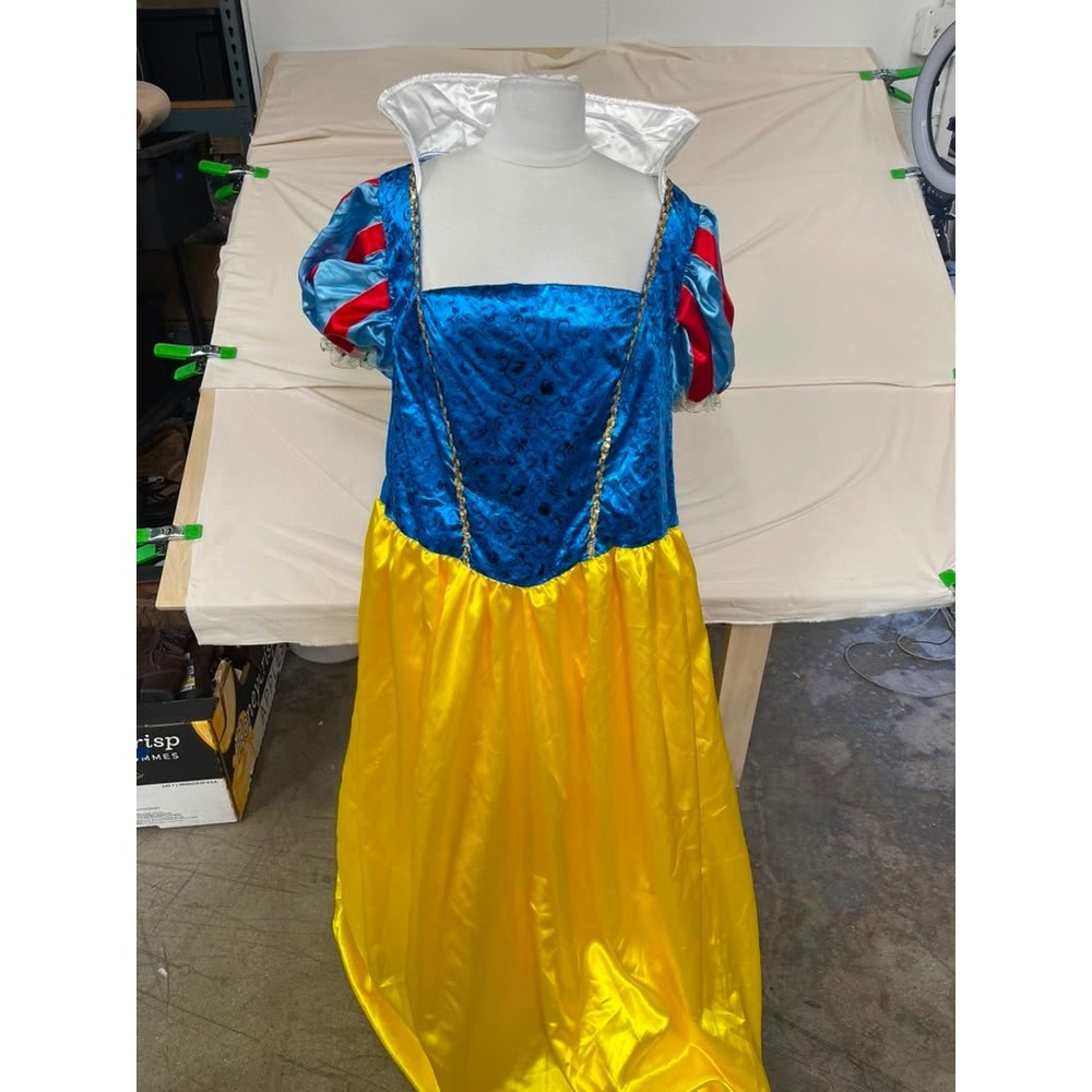 Disney Princess Snow White Costume Dress Girls XL 18-20β Disguise Blue Yellow